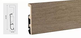 Напольный плинтус Arbiton INTEGRA 46 Дуб Давос 80х21мм, 1м.п.